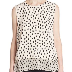 Kate Spade leopard dot layered tank XL